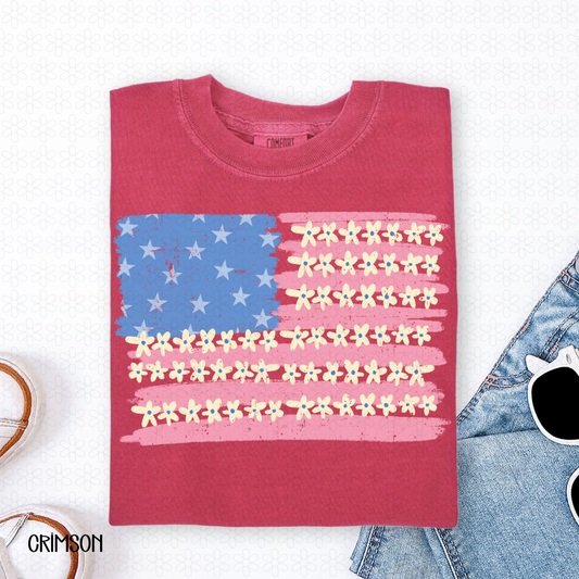 American Flag Completed Tee