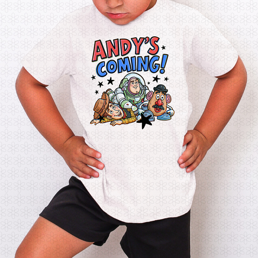 Andy's Coming Completed Tee