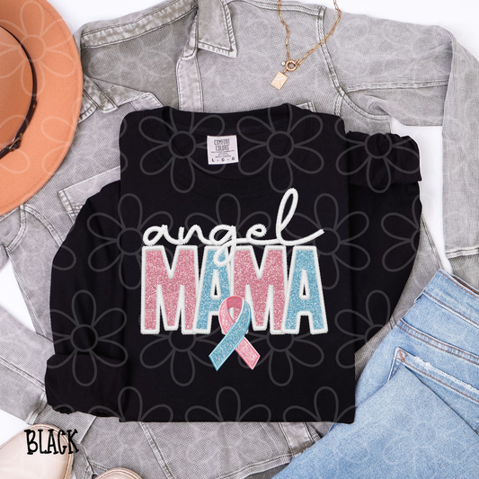 Angel Mama Pink & Blue DTF Transfer