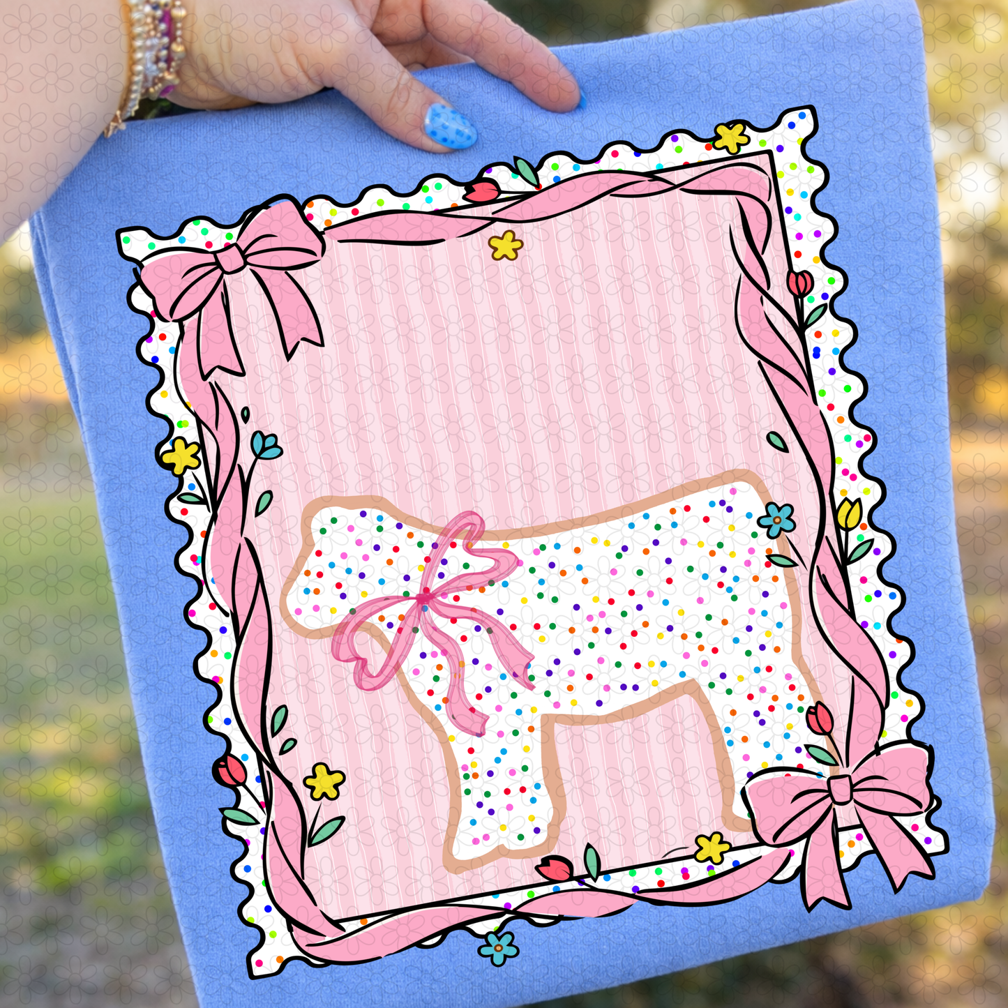 Animal Cracker Cow Completed Tee