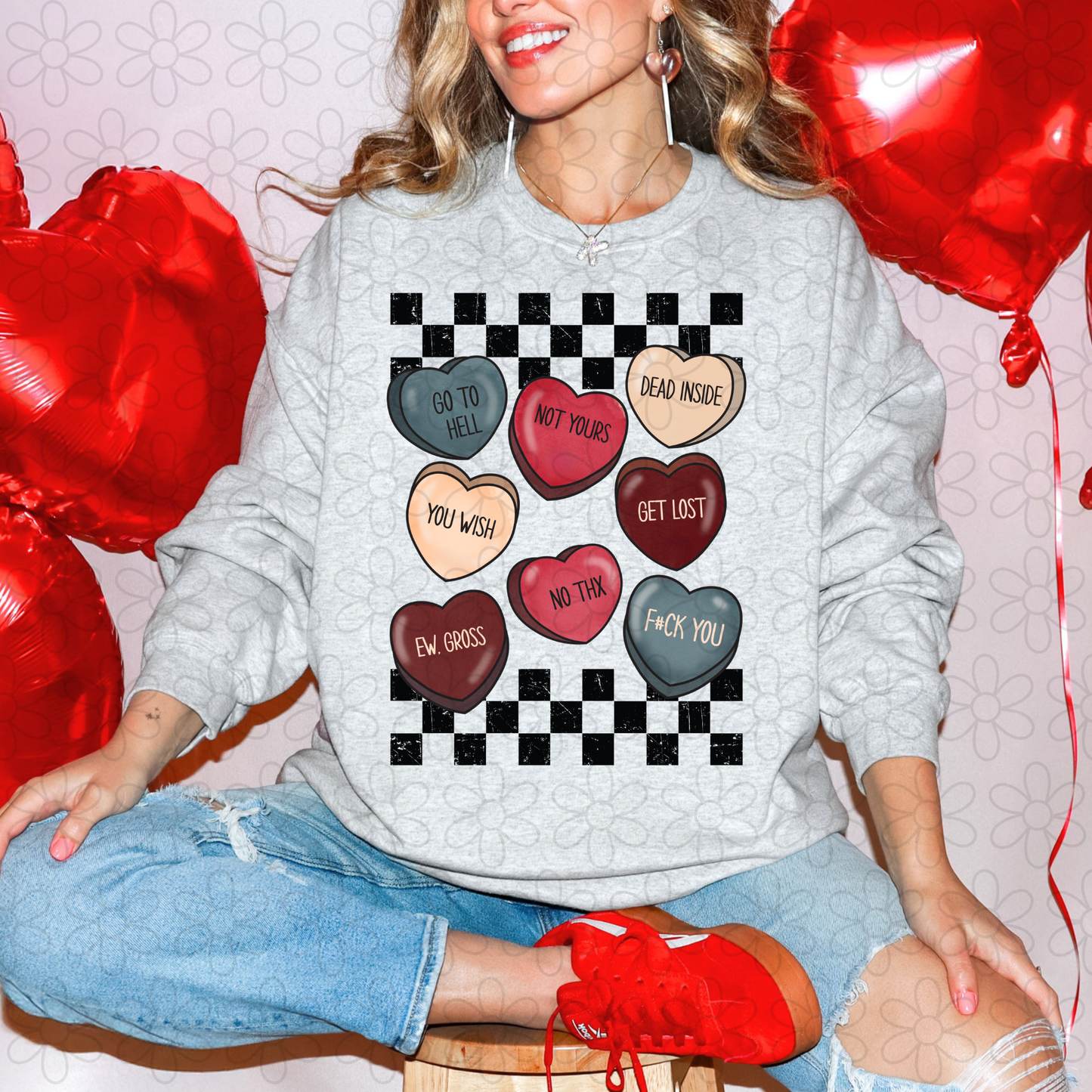 Anti Valentines Day Hearts Completed Tee