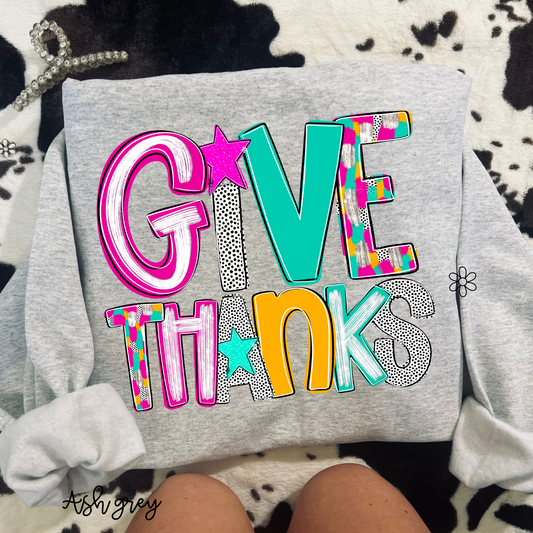 Give Thanks DTF Transfer