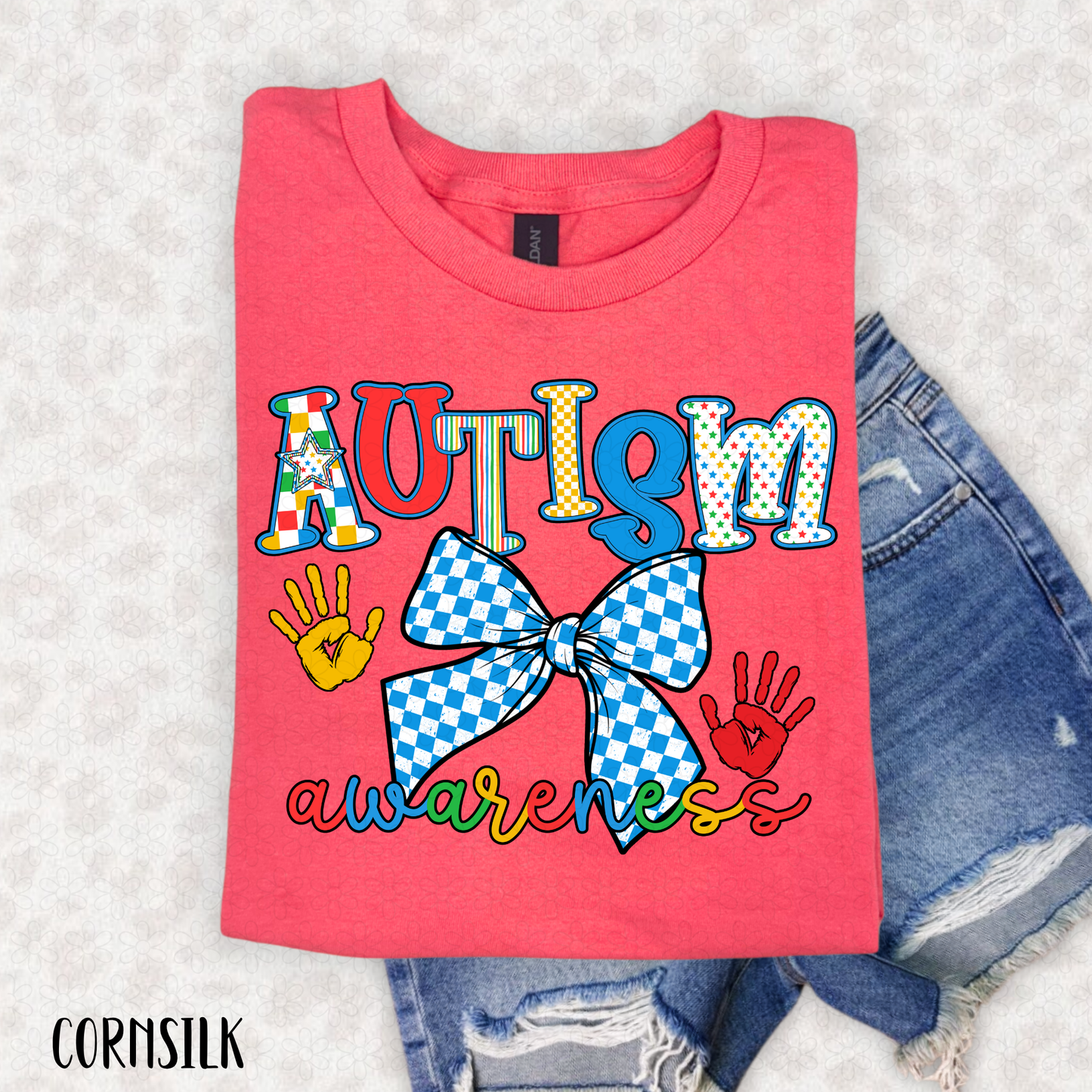 Autism Awareness-Black Outline DTF Transfer