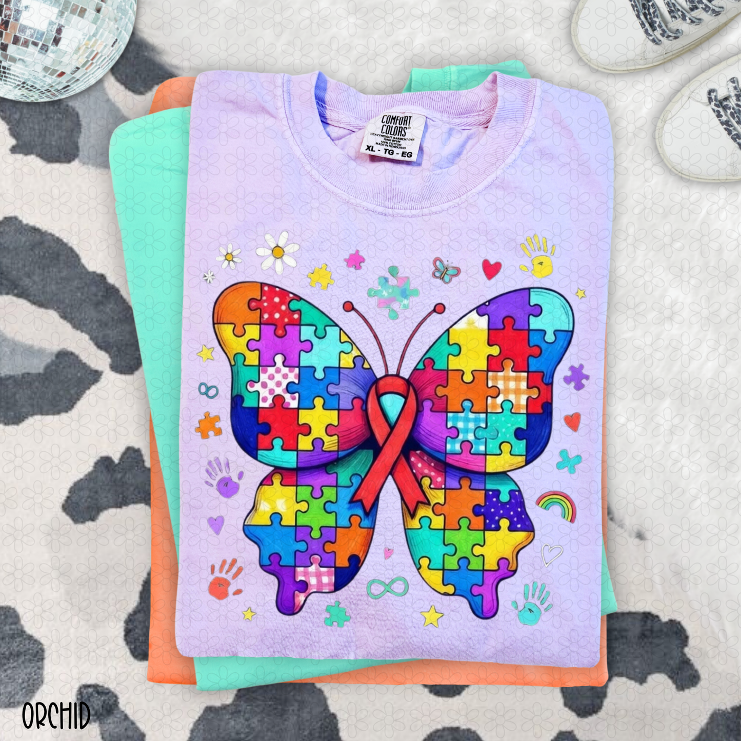 Autism Butterfly Completed Tee