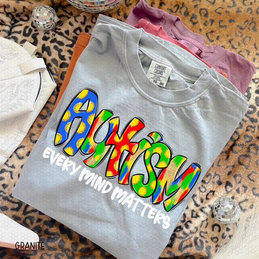 Autism Every Mind Matters- White Completed Tee