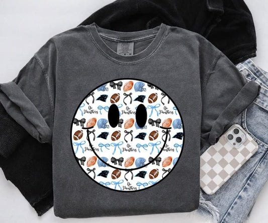 ‘Go Panthers’ Smiley 🏈 Completed Tee