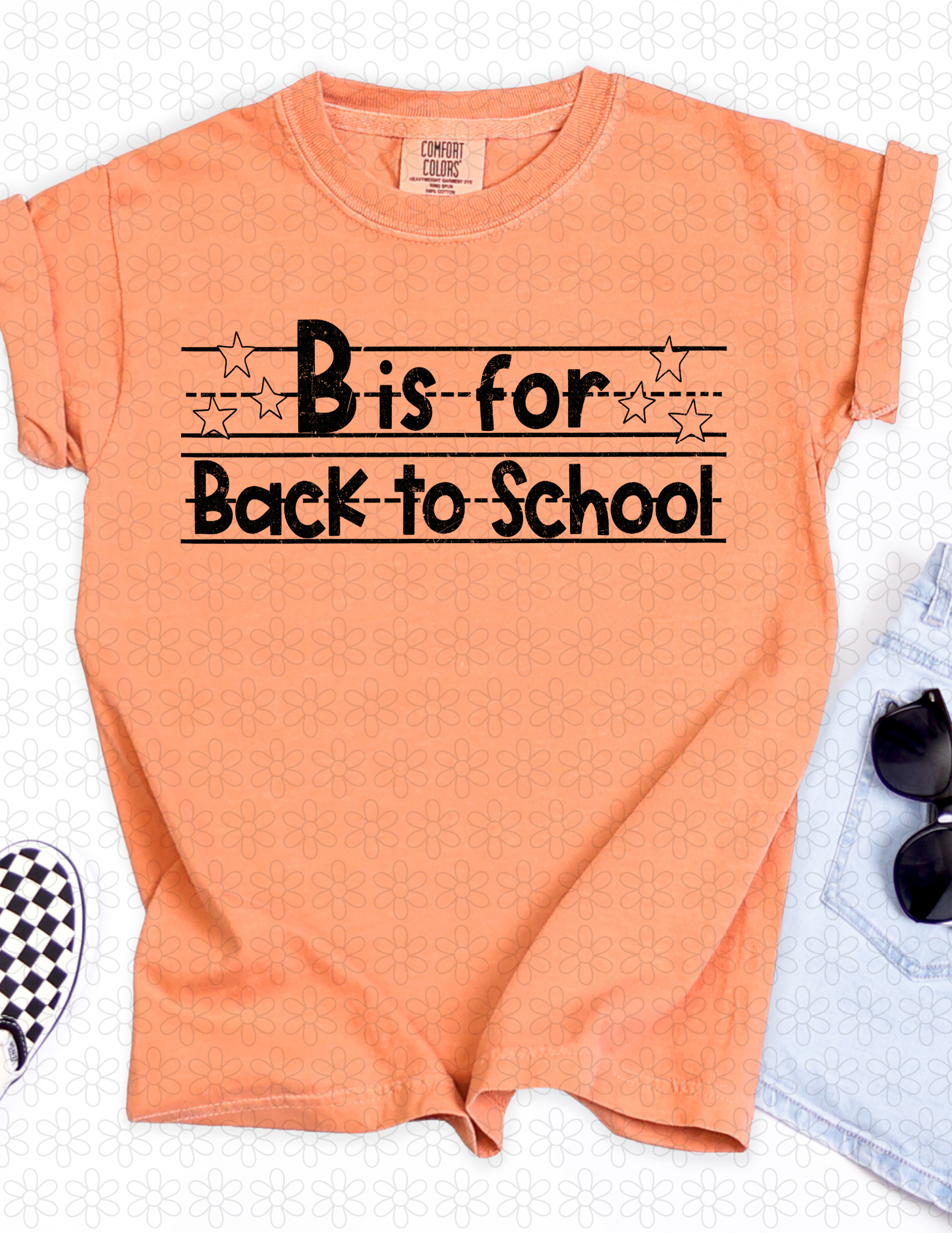 B IS FOR BACK TO SCHOOL Completed Tee