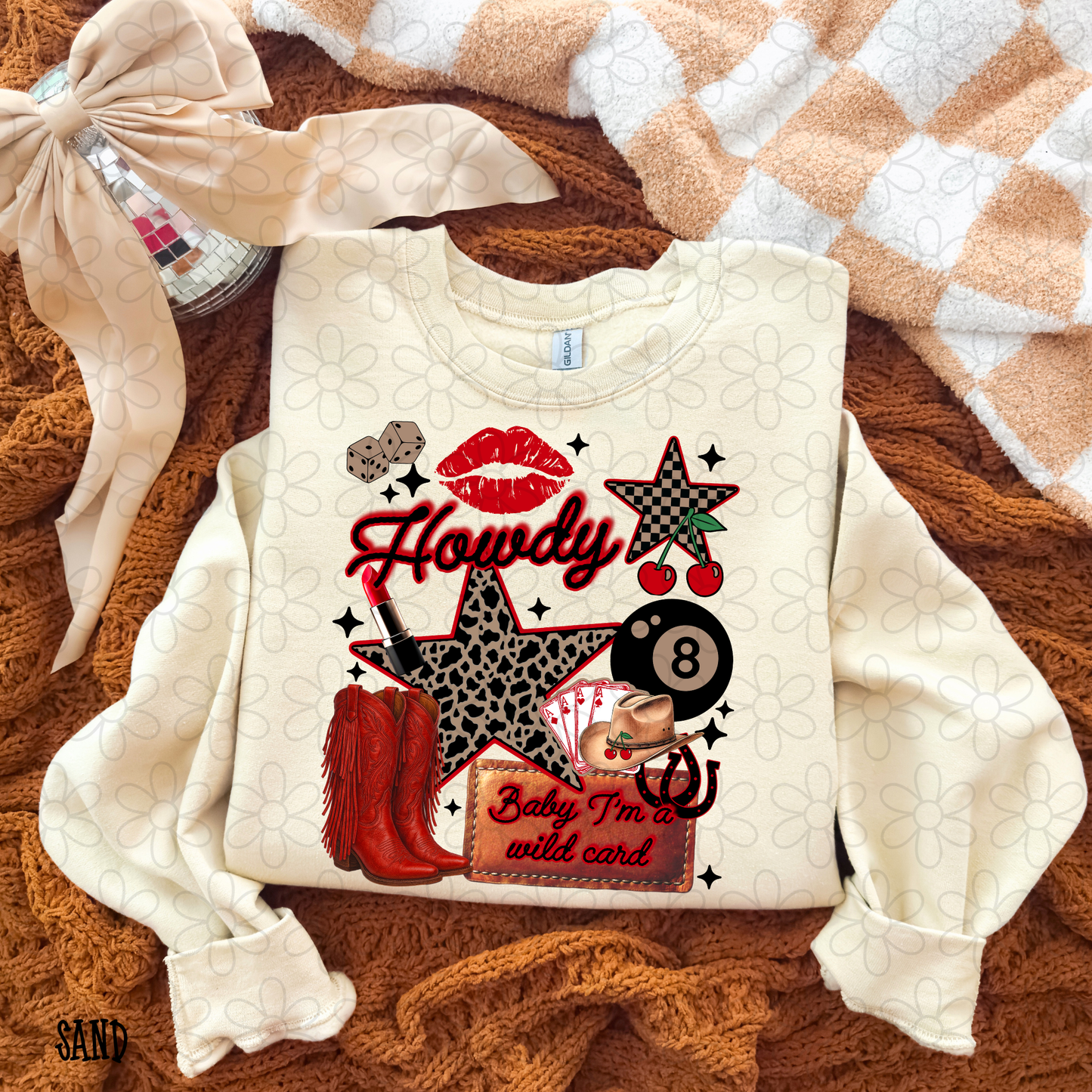 Baby I'm A Wild Card Western Collage Completed Tee