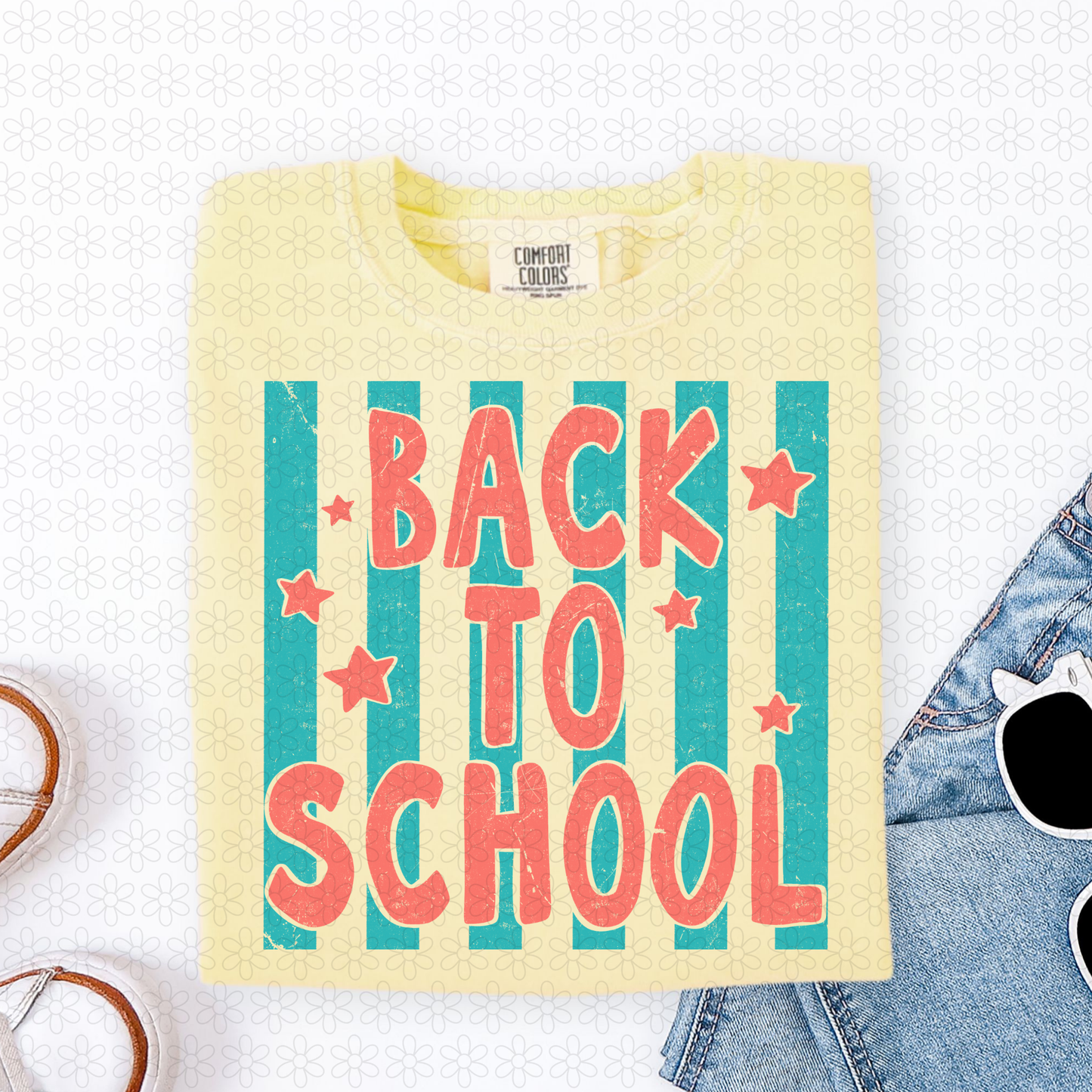 Back To School Stripes (Multiple Colors) Completed Tee