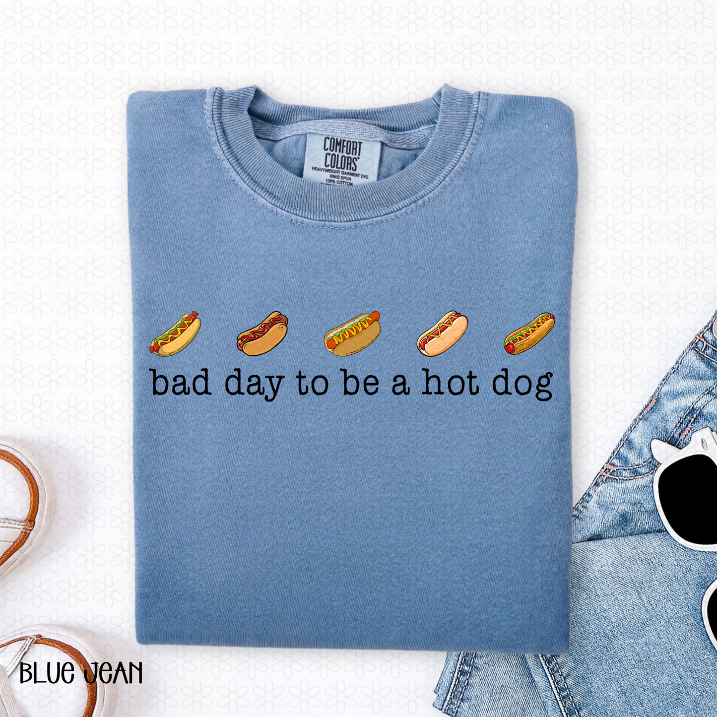 Bad day to be a hot dog- Black DTF Transfer