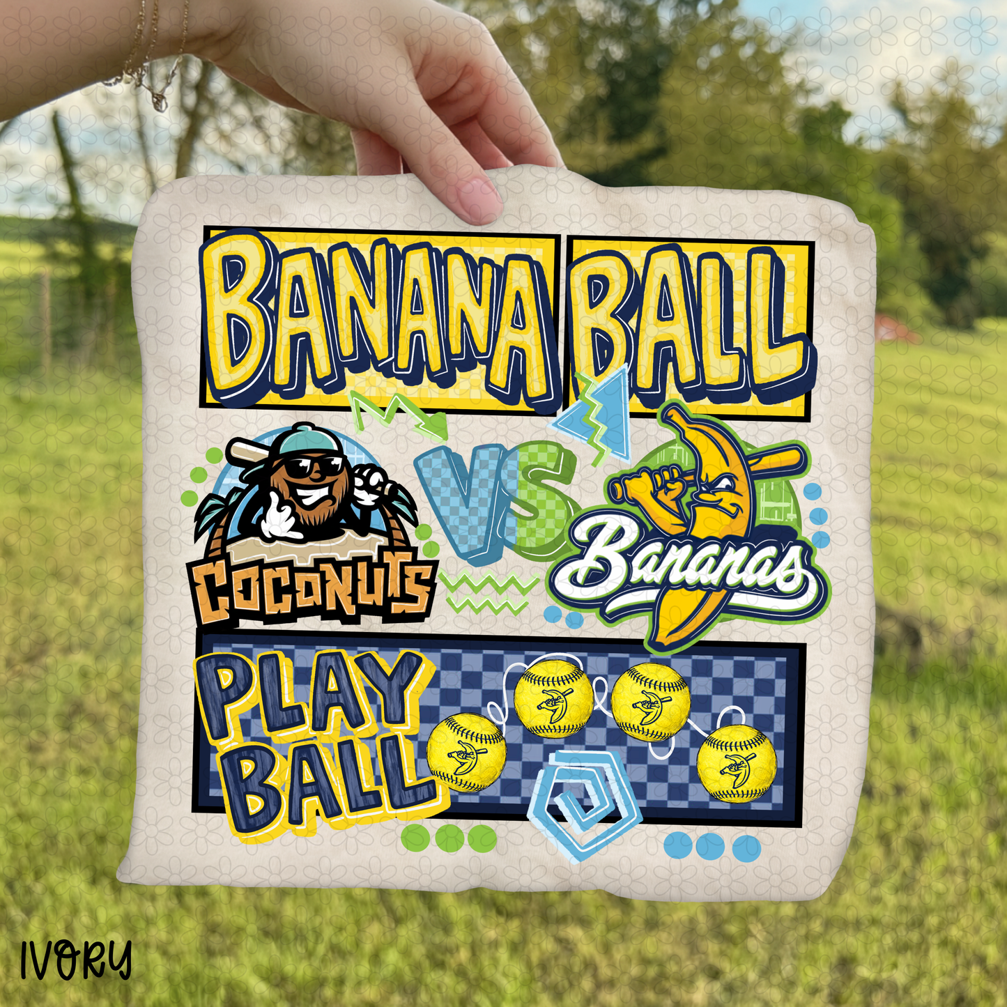 Banana Ball Vs Coconuts Completed Tee