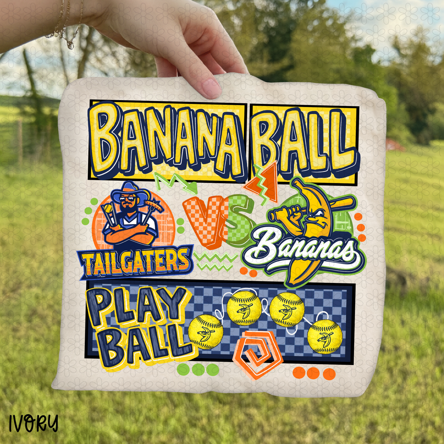Banana Ball Vs Tailgaters Completed Tee