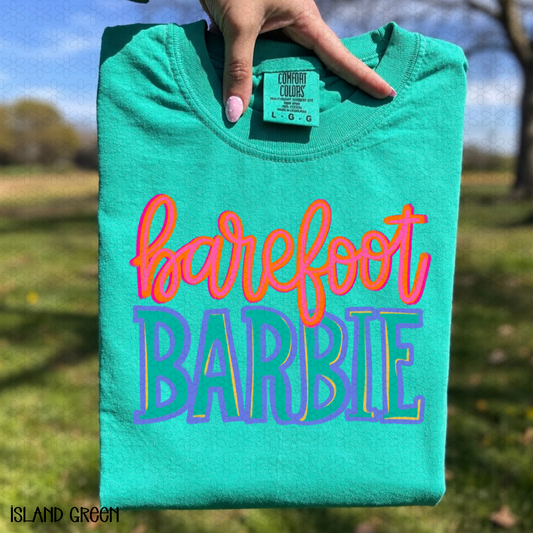 Barefoot Barbie Completed Tee