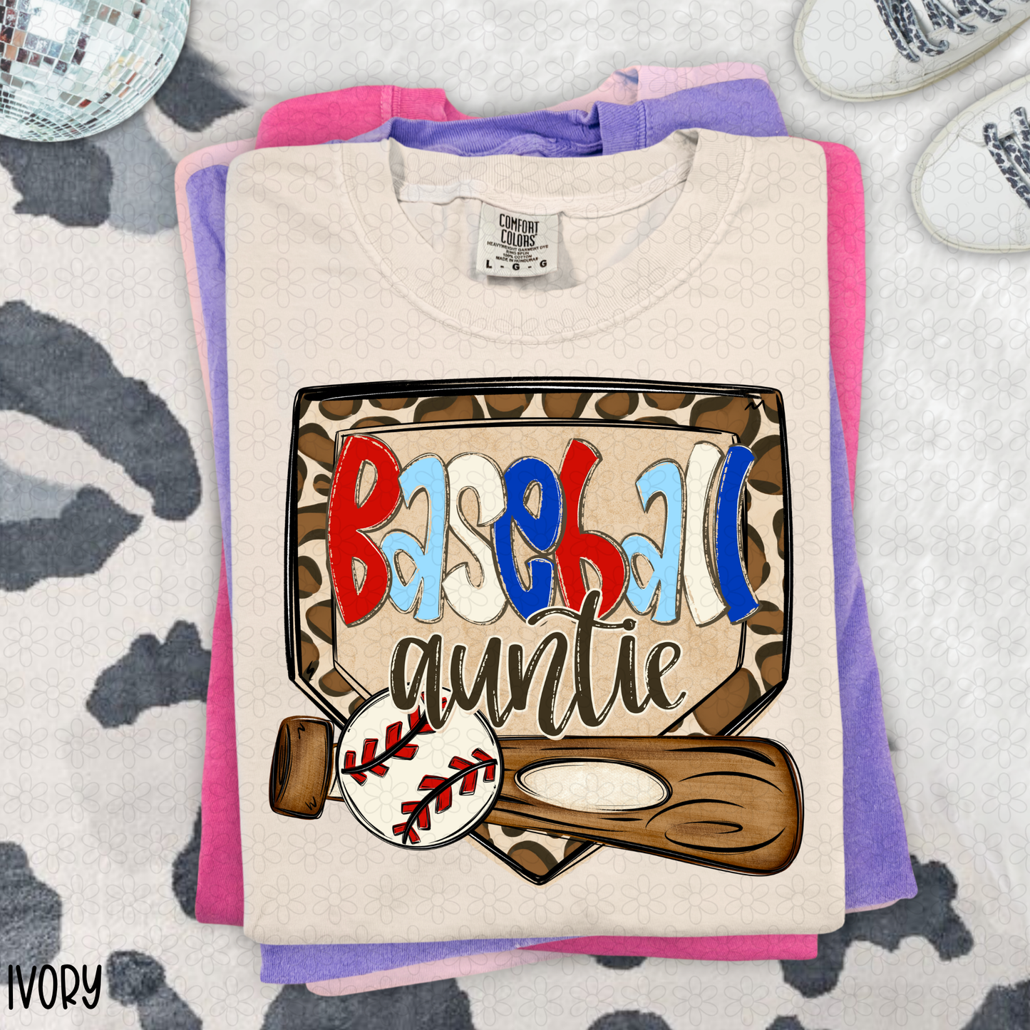 Leopard Plate Baseball Titles (Multiple Options NO Customs)  DTF Transfer