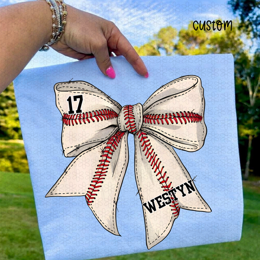 Baseball Custom Bow Completed Tee