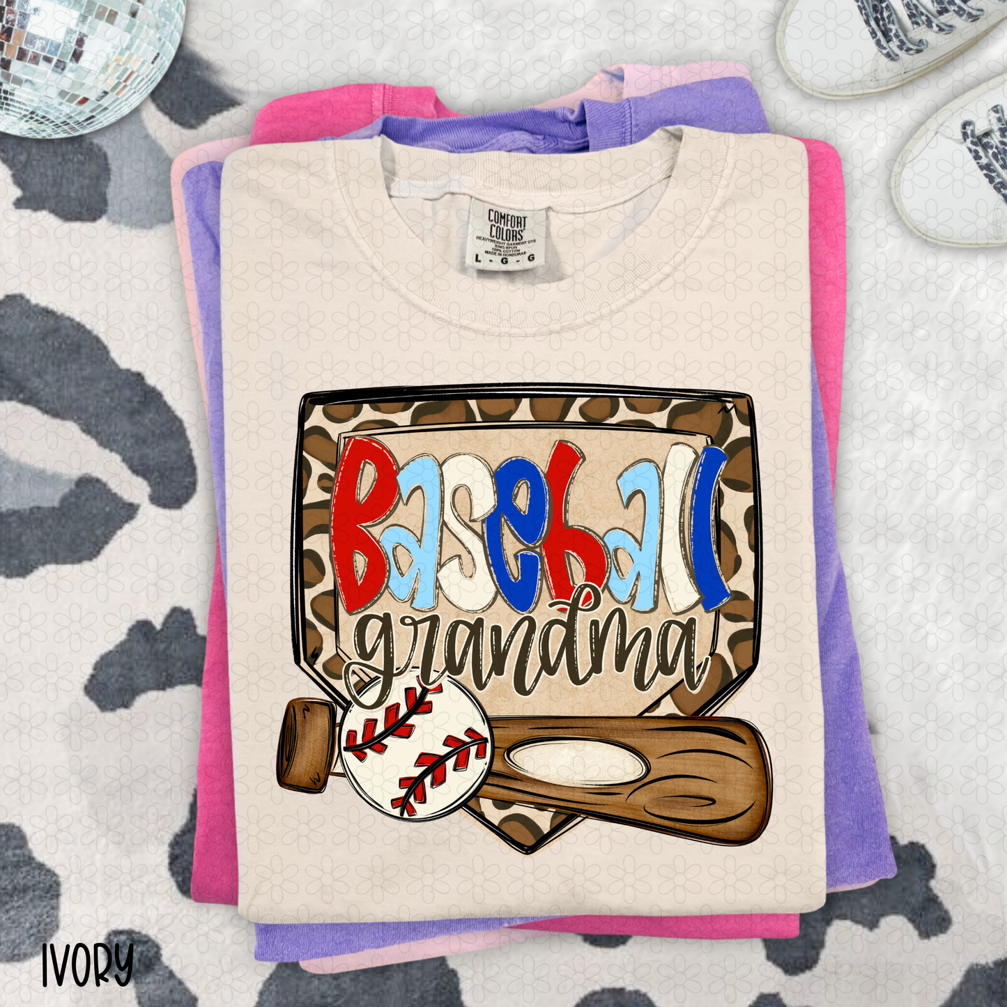 Leopard Plate Baseball Titles (Multiple Options NO Customs)  DTF Transfer