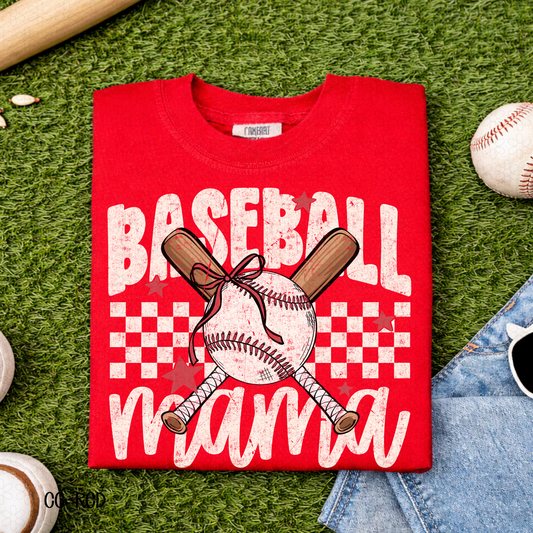 Baseball Mama- White DTF Transfer