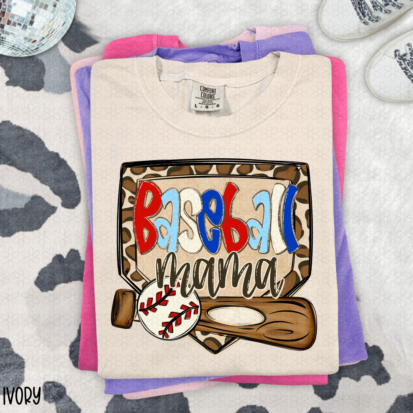 Leopard Plate Baseball Titles (Multiple Options NO Customs)  DTF Transfer