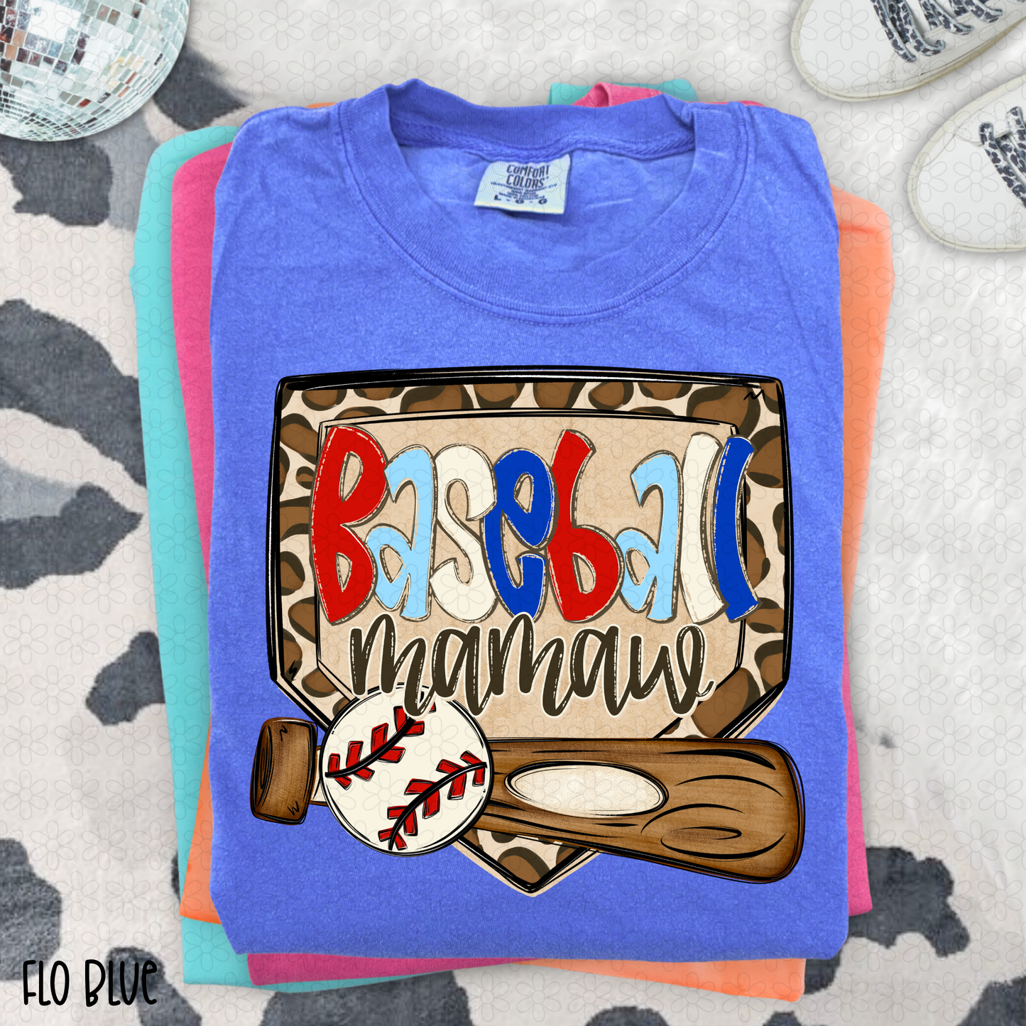 Leopard Plate Baseball Titles (Multiple Options NO Customs)  DTF Transfer