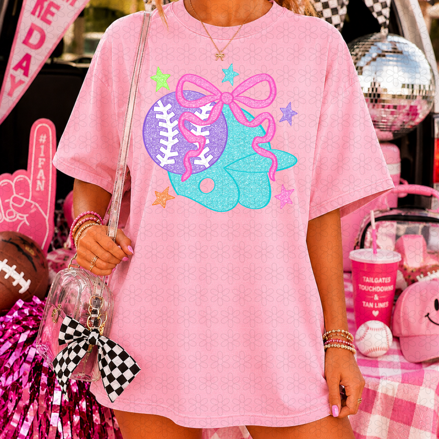 Baseball/Softball Glitter Complete Tee