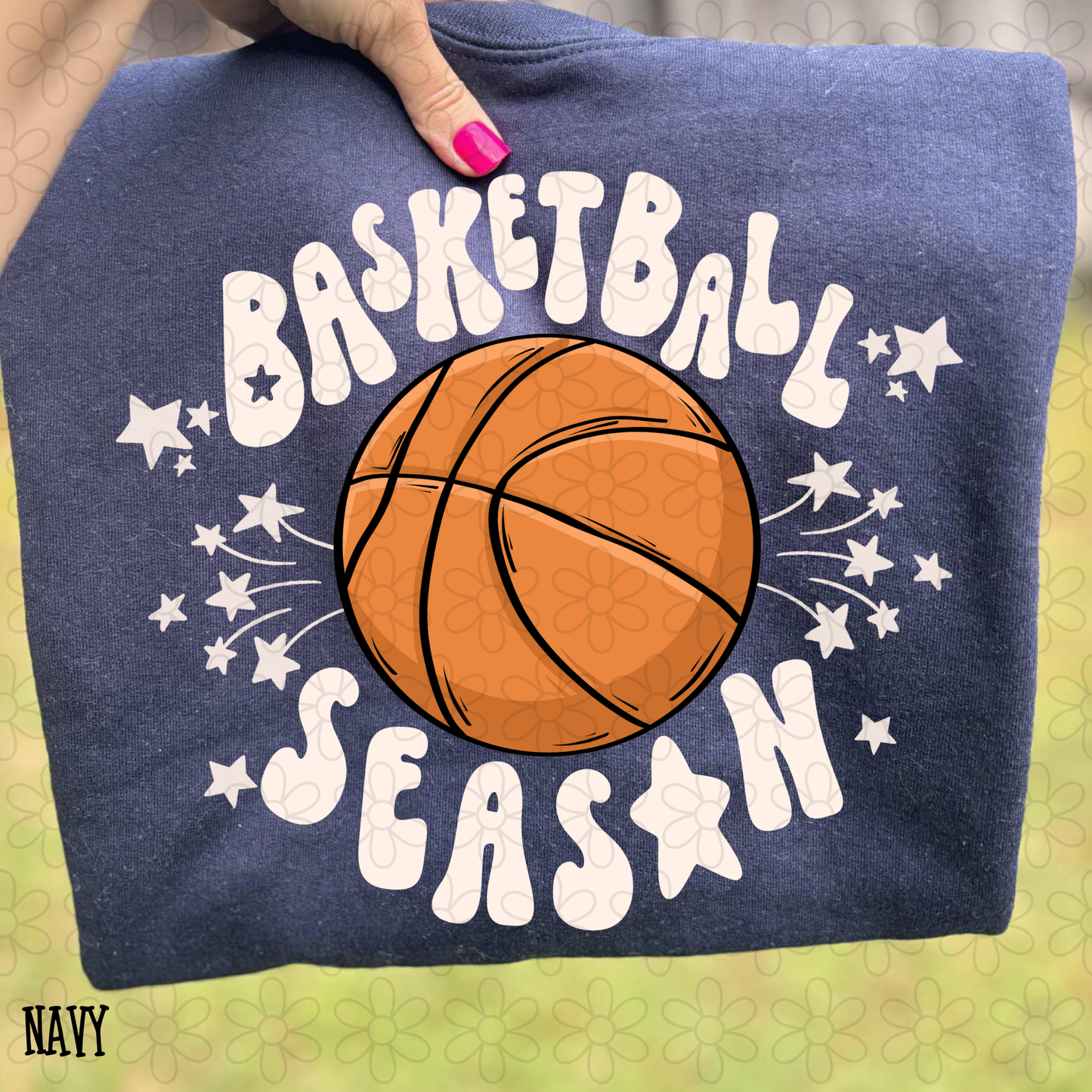 Basketball Season Stars Kids Completed Tee