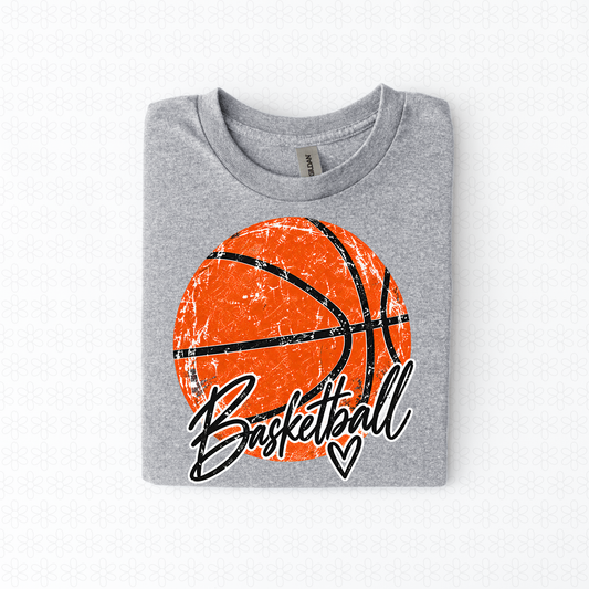 Basketball Heart Completed Tee