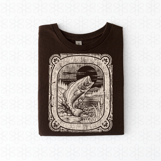 Bass fishing cream Completed Tee