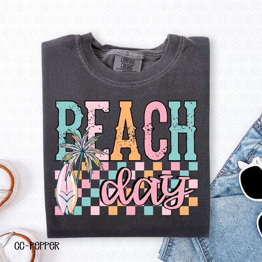 Beach Day Checkered DTF Transfer