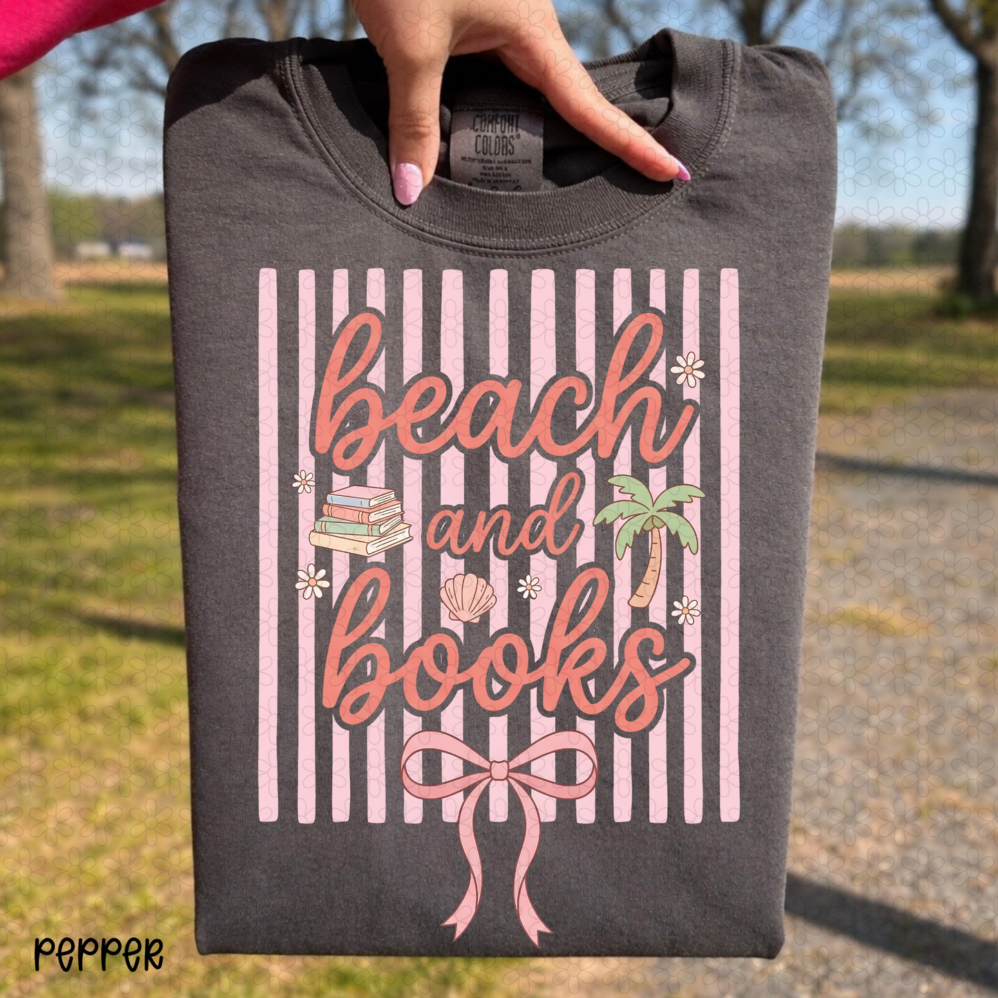 Beach and Books Completed Tee