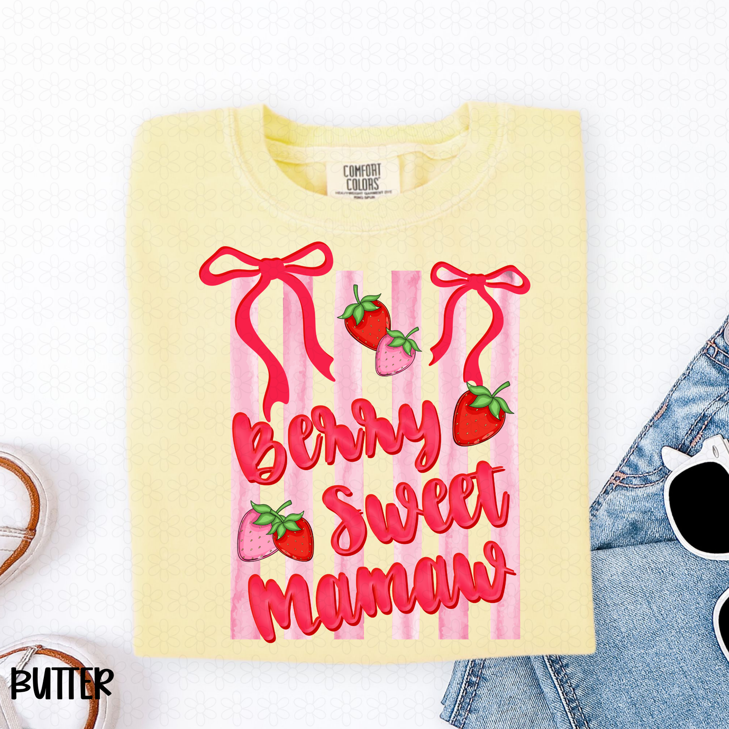 Berry Sweet Mamaw Completed Tee