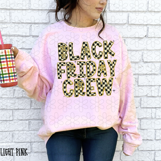 Black Friday Crew Black Gold Checkered Kids Completed Tee