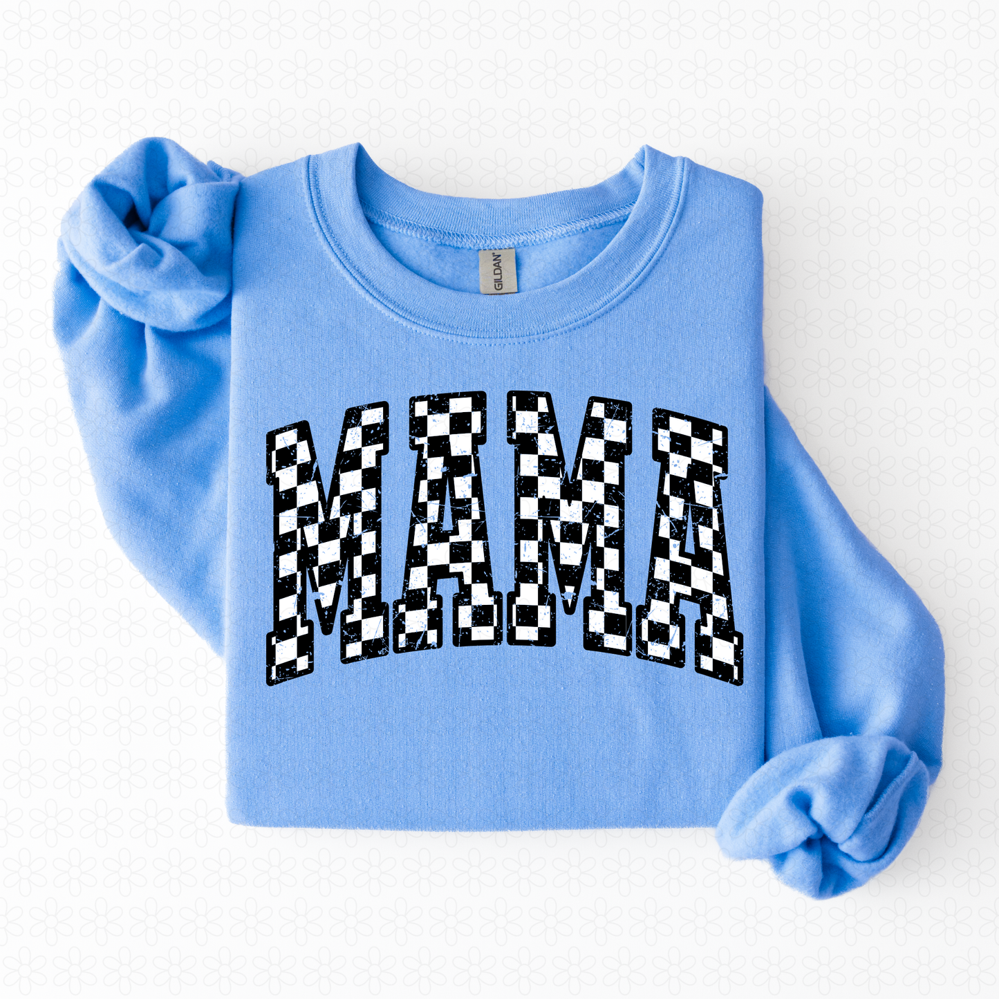 Black White Checkered Mama DTF Transfer