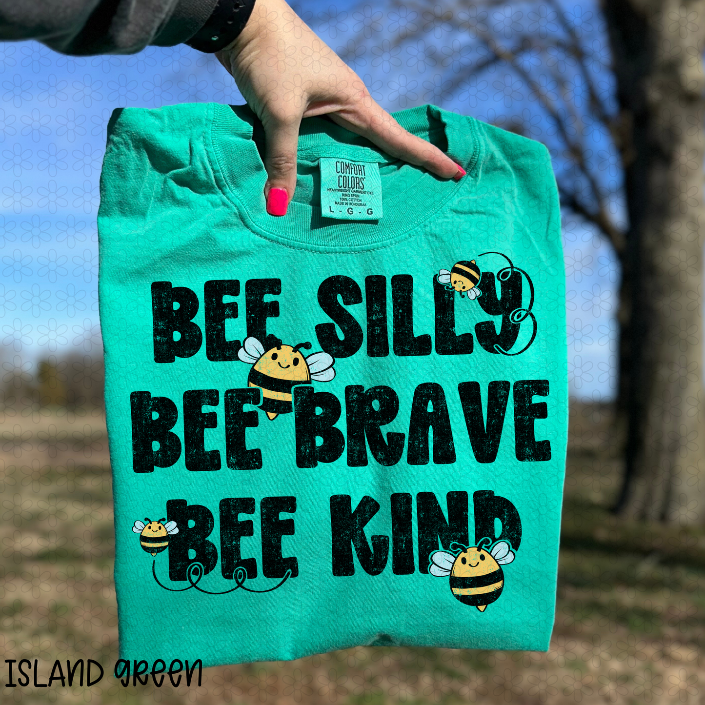 Black Bee Silly Bee Brave Bee Kind Completed Tee