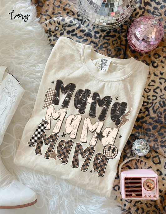 Black & Brown Retro MaMa DTF Transfer