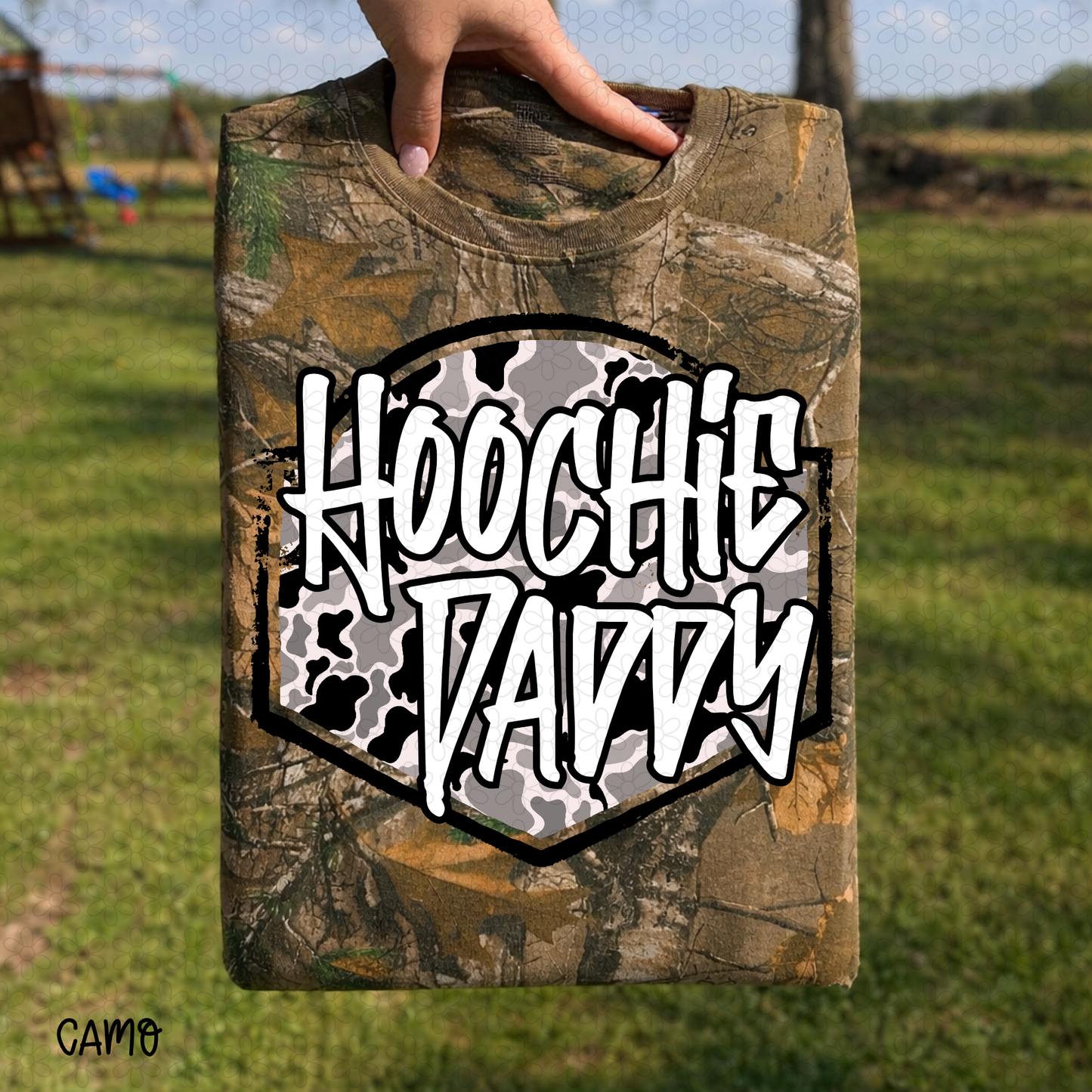 Black Camo Hoochie Daddy DTF Transfer