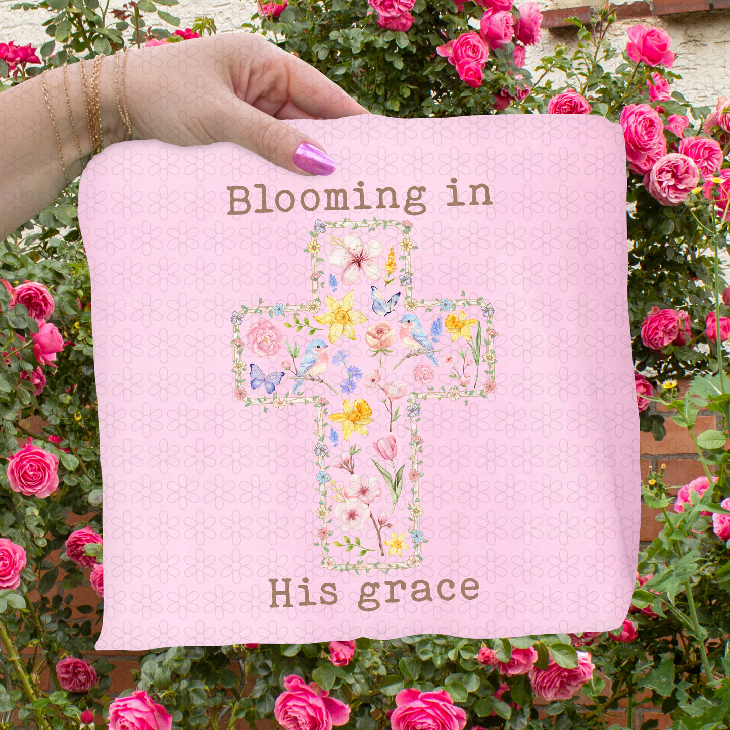 Blooming In His Grace Completed Tee