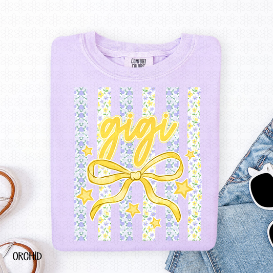 Purple Floral Gigi Completed Tee