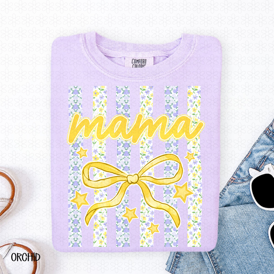 Purple Floral Mama DTF Transfer