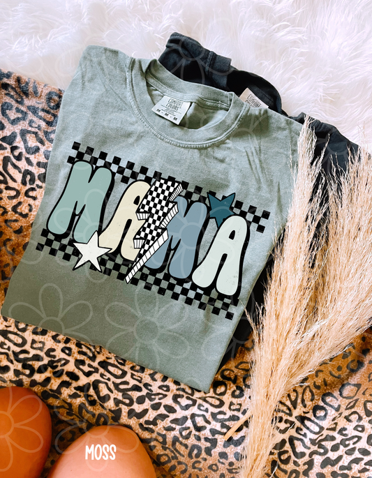 Blue Retro Mama DTF Transfer