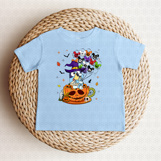 Blue Guy Pumpkin Completed Tee