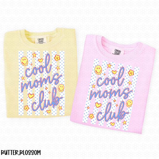 Blue Polka Dot Cool Moms Club Completed Tee