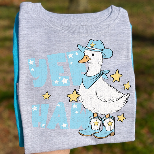 Blue Yee Haw Completed Tee