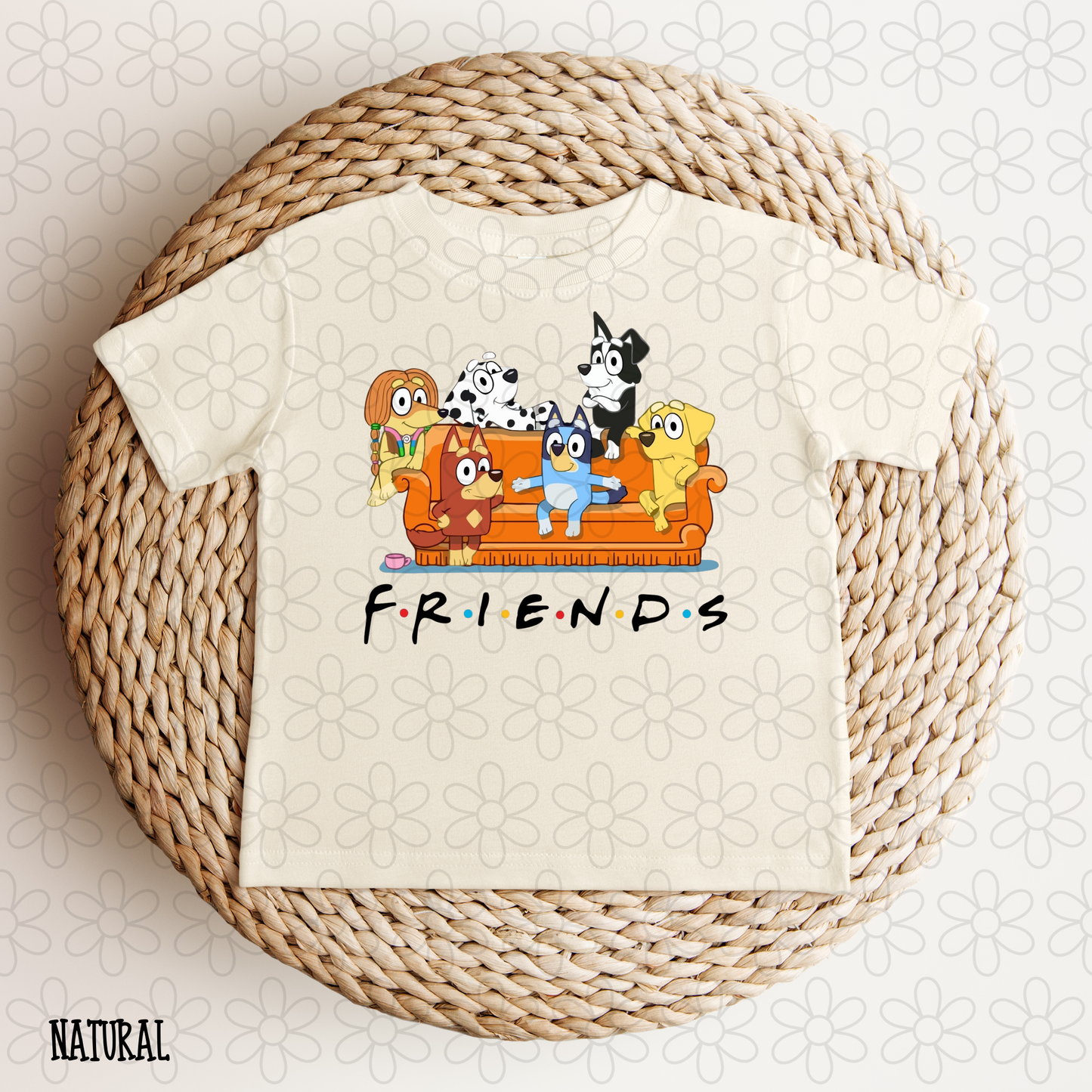 Bluey Dogs Friends Completed Tee