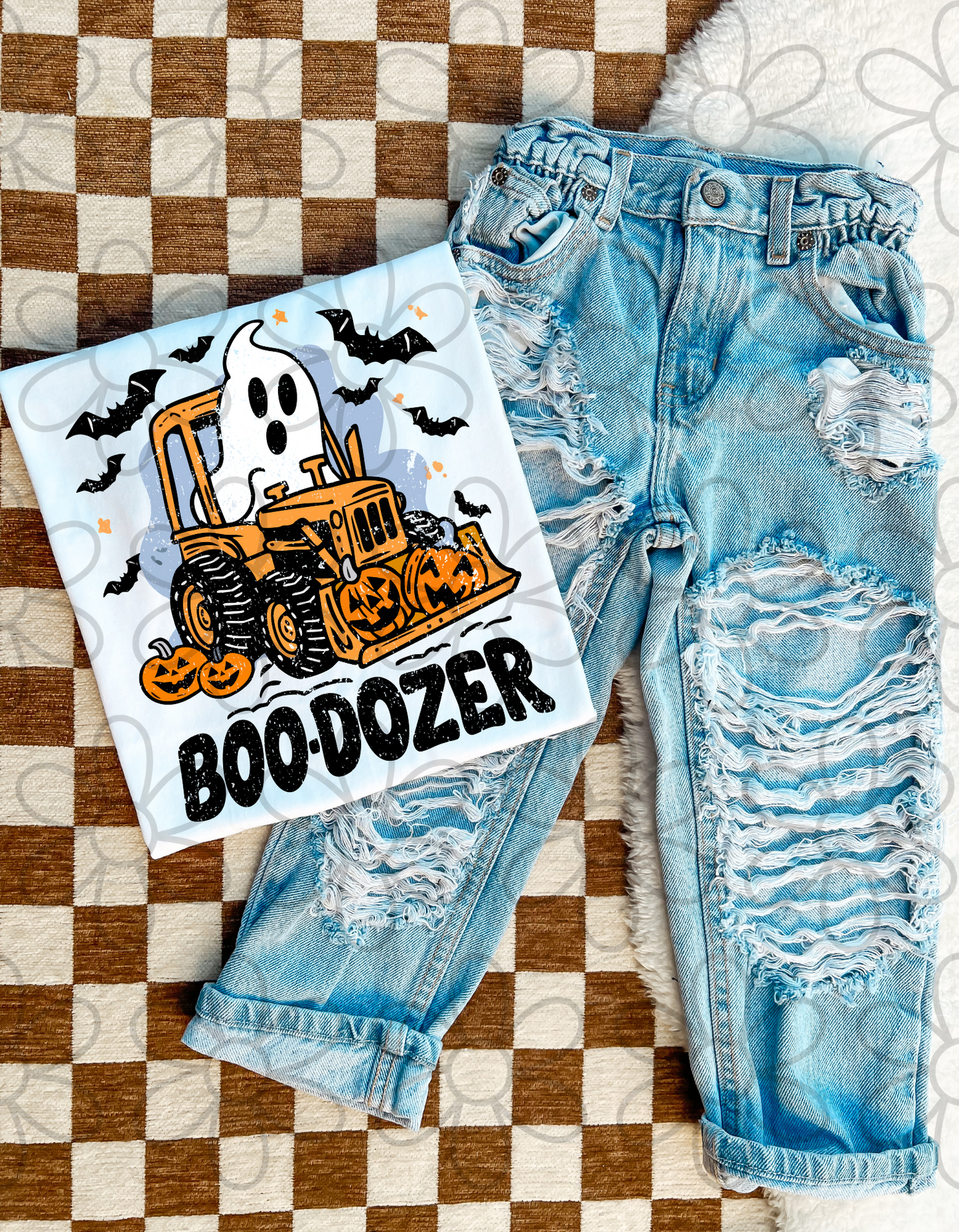 Boo-Dozer Kids Completed Tee