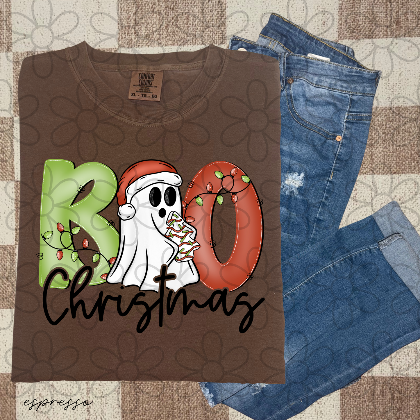 Boo Christmas Kids Completed Tee