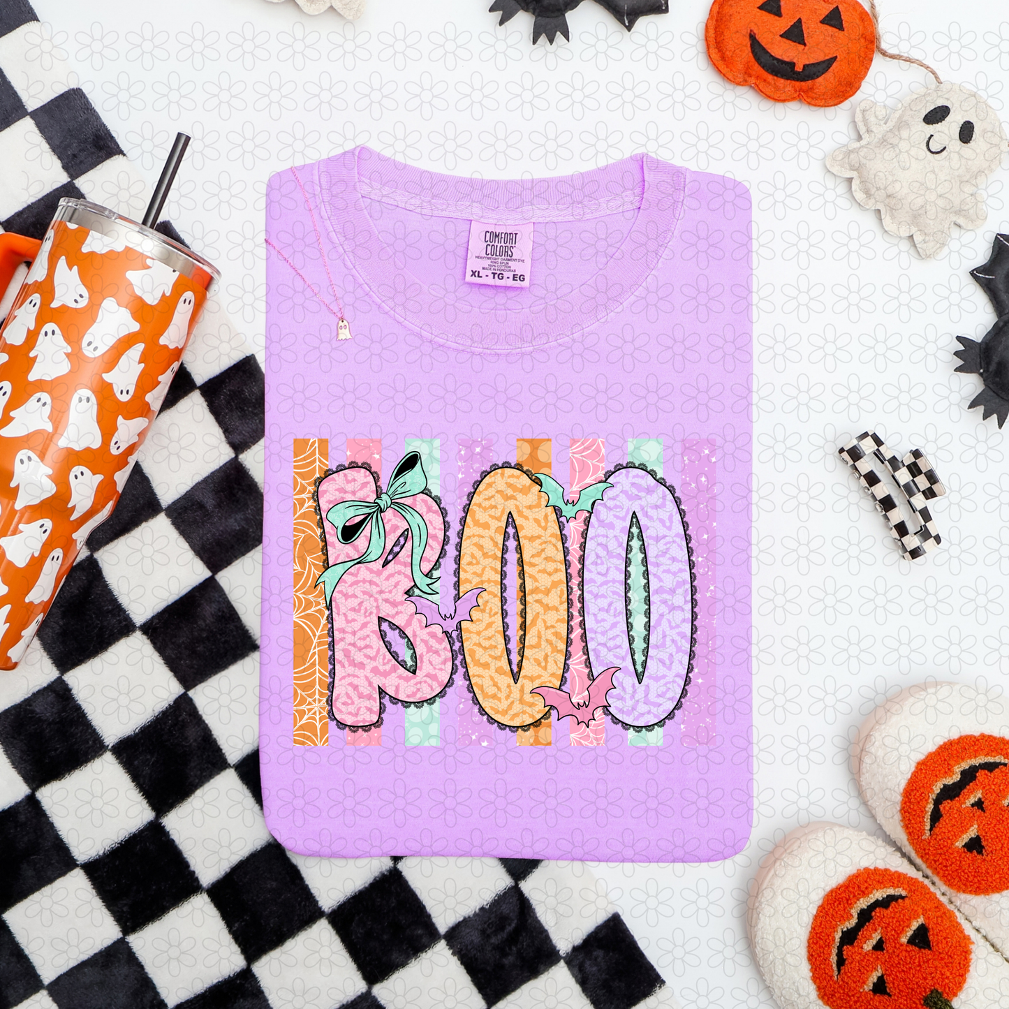 Boo Stripes  DTF Transfer