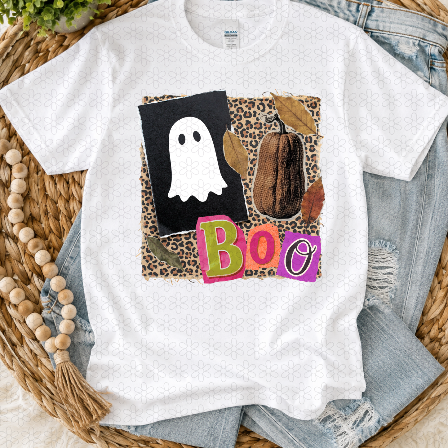 Boo ghost leopard DTF Transfer