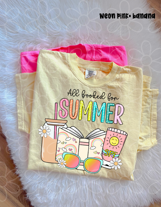 Booked For Summer Completed Tee