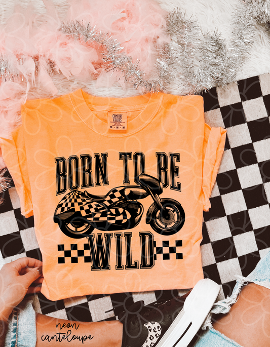 Born To Be Wild Checkered Kids Completed Tee