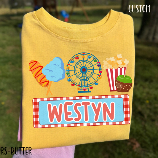 Boy Fair Custom Name Plate Completed Tee